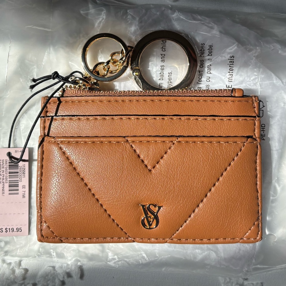 Victoria's Secret Brown Card Holder Keychain